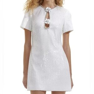 Self-Portrait White Mini Dress